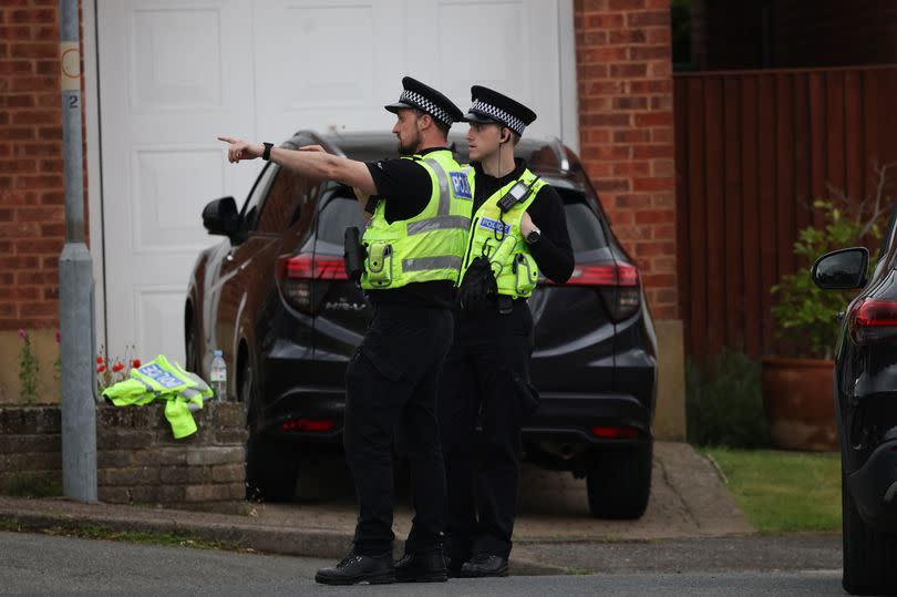 The scene at Ashlyn Close, Bushey, Hertfordshire on Wednesday 10th July 2024 after a triple murder.