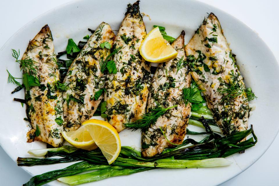 Broiled Mackerel with Scallions and Lemon