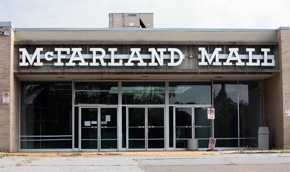 The entrance to McFarland Mall, located on the corner of Skyland and McFarland boulevards, is shown on Aug. 8, 2012.