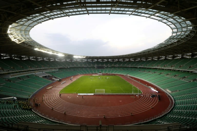 A general view shows the Basra Stadium