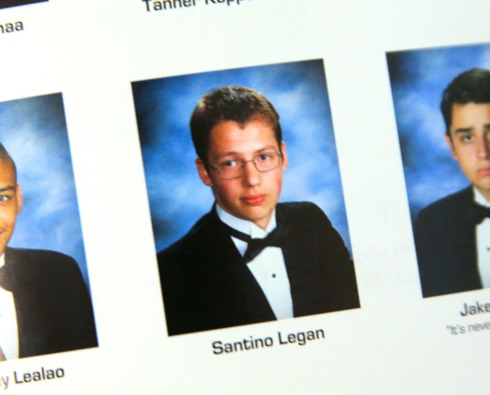 This is a yearbook photo of Santino William Legan, who has been identified as the gunman whose rampage at the Gilroy Garlic Festival left three people dead and at least a dozen injured.