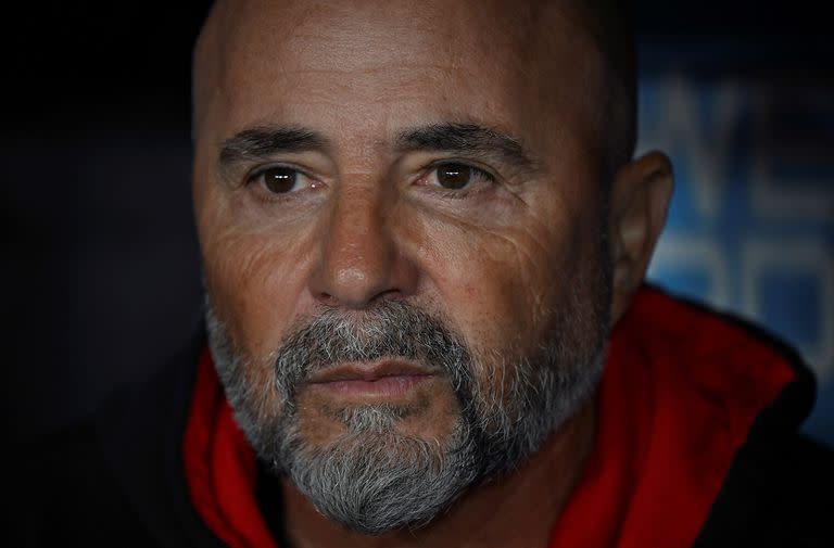 Jorge Sampaoli, DT de Flamengo, durante el partido con Racing, por la Copa Libertadores