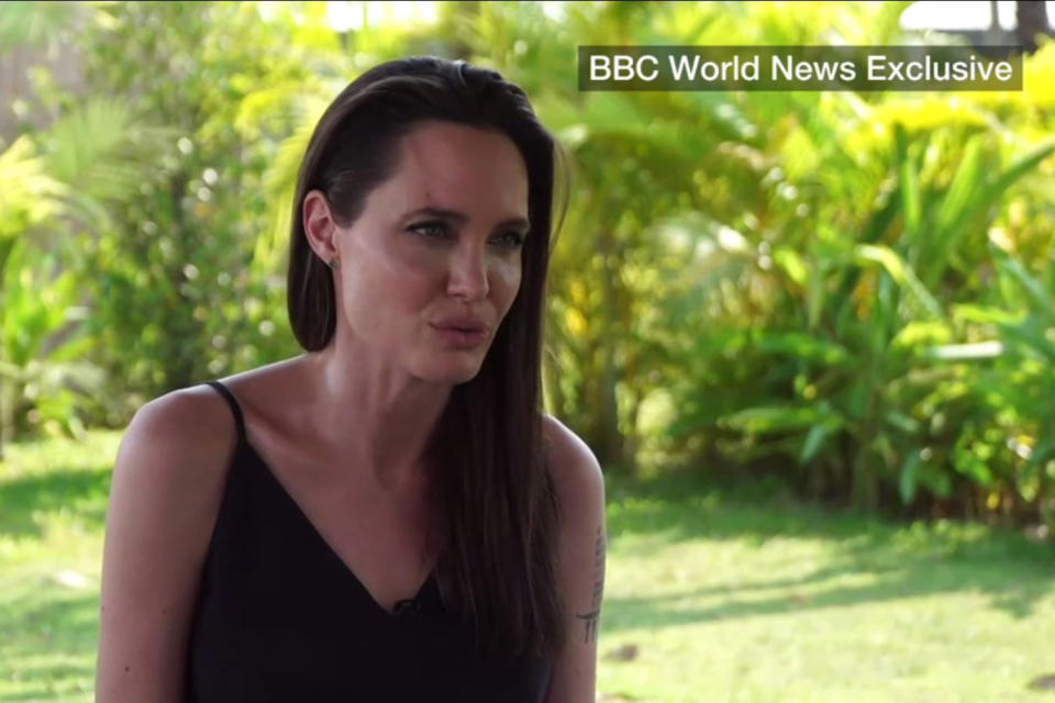 Speaking out: Angelina Jolie discusses her divorce from Brad Pitt for first time: BBC