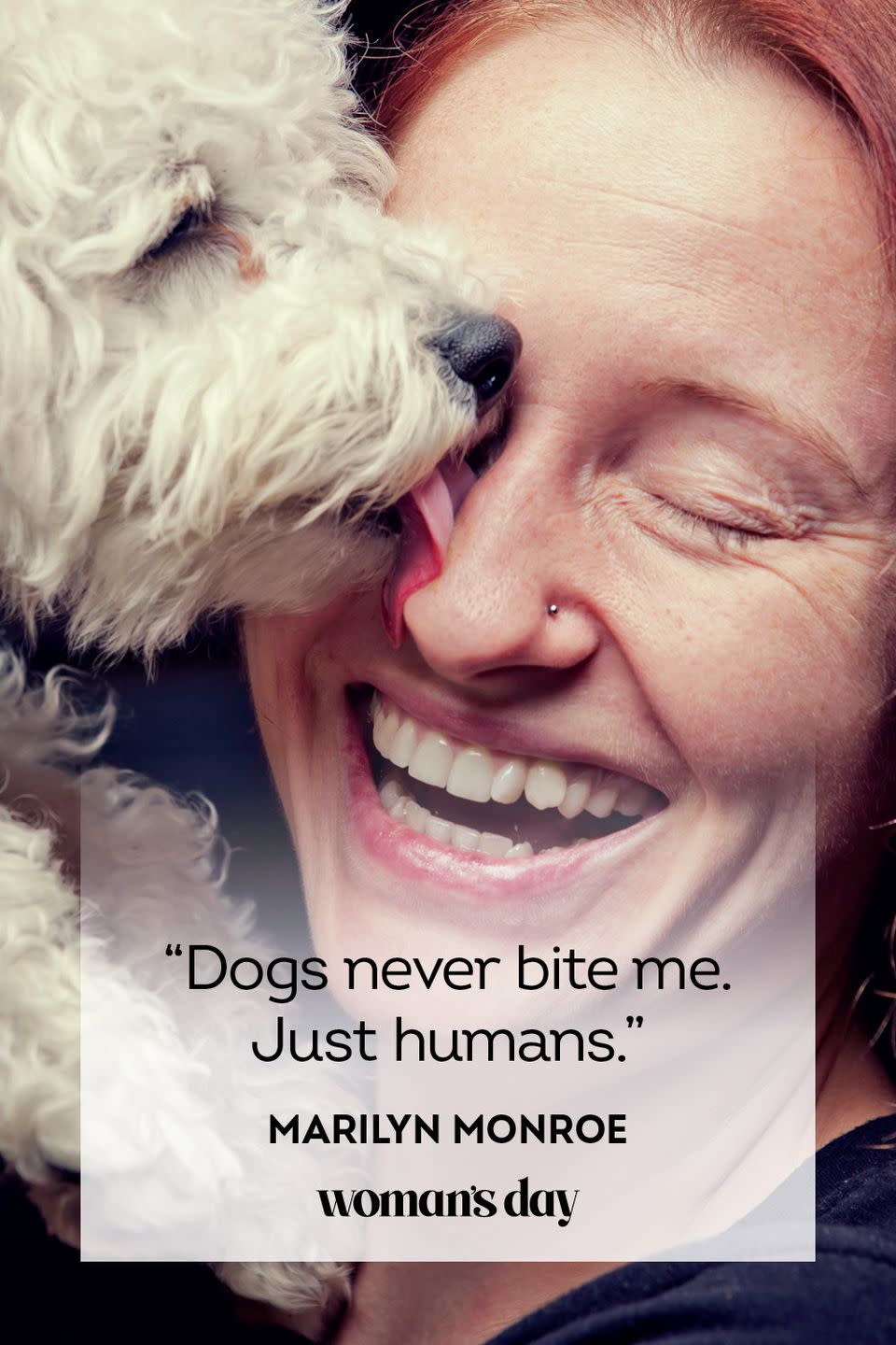 <p>“Dogs never bite me. Just humans.”</p>
