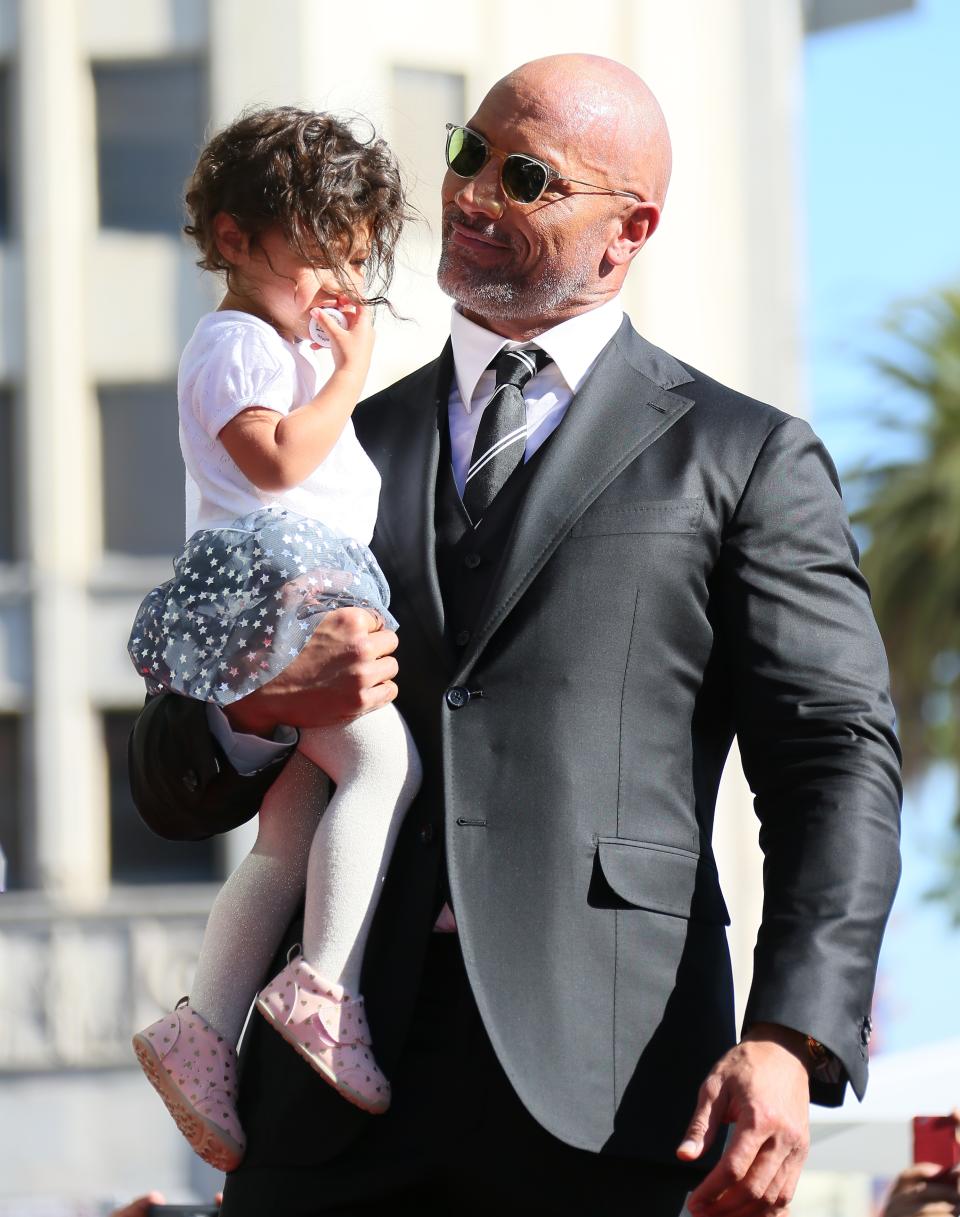 Dwayne “the Rock” Johnson posts a sweet tribute to daughters on Women’s Equality Day. (Photo: Getty Images)