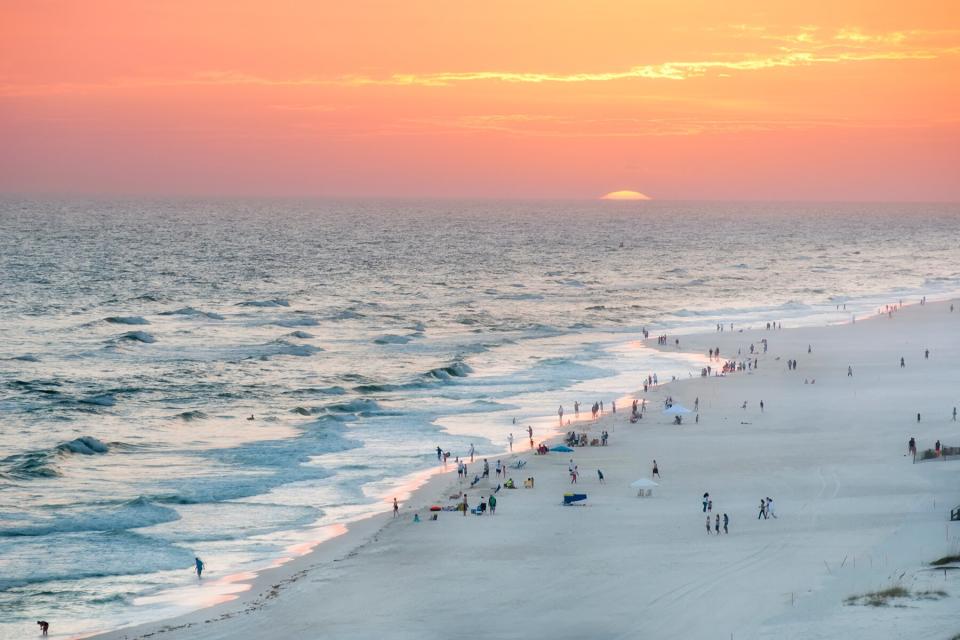 Sunset At Orange Beach in Alabama.