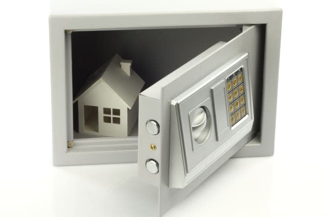 house model in safe box. real...