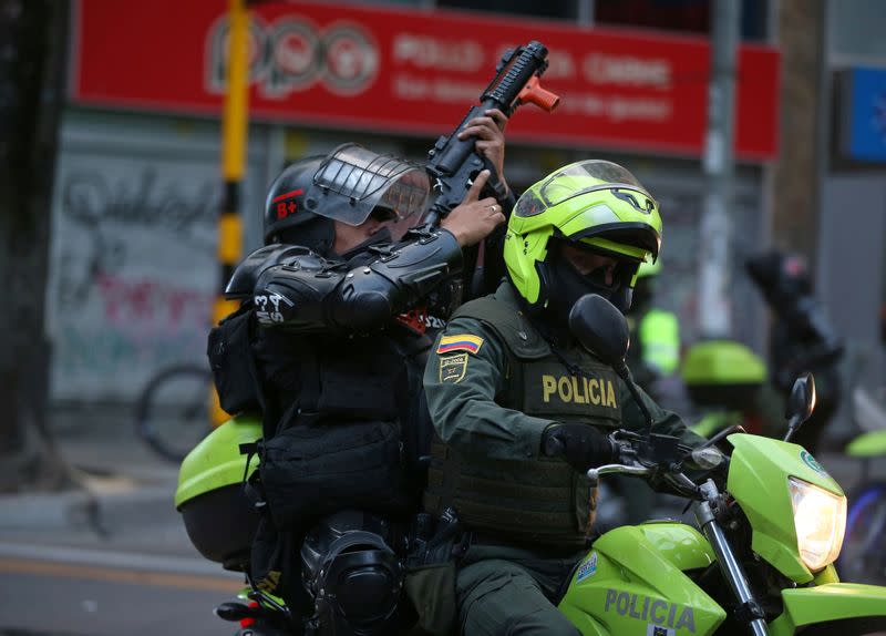 Protests against police brutality in Bogota