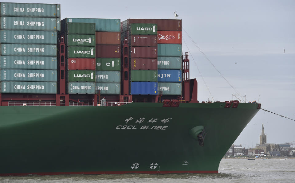 Total trade in the UK fell by 2.1% in June. Photo: Reuters/Toby Melville