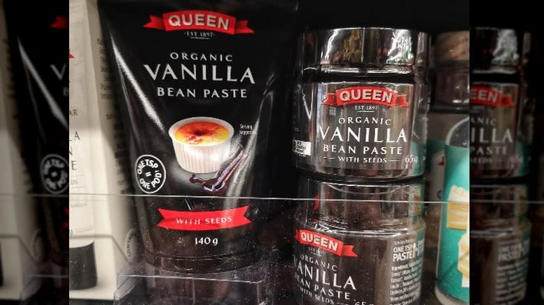 Vanilla bean paste in store