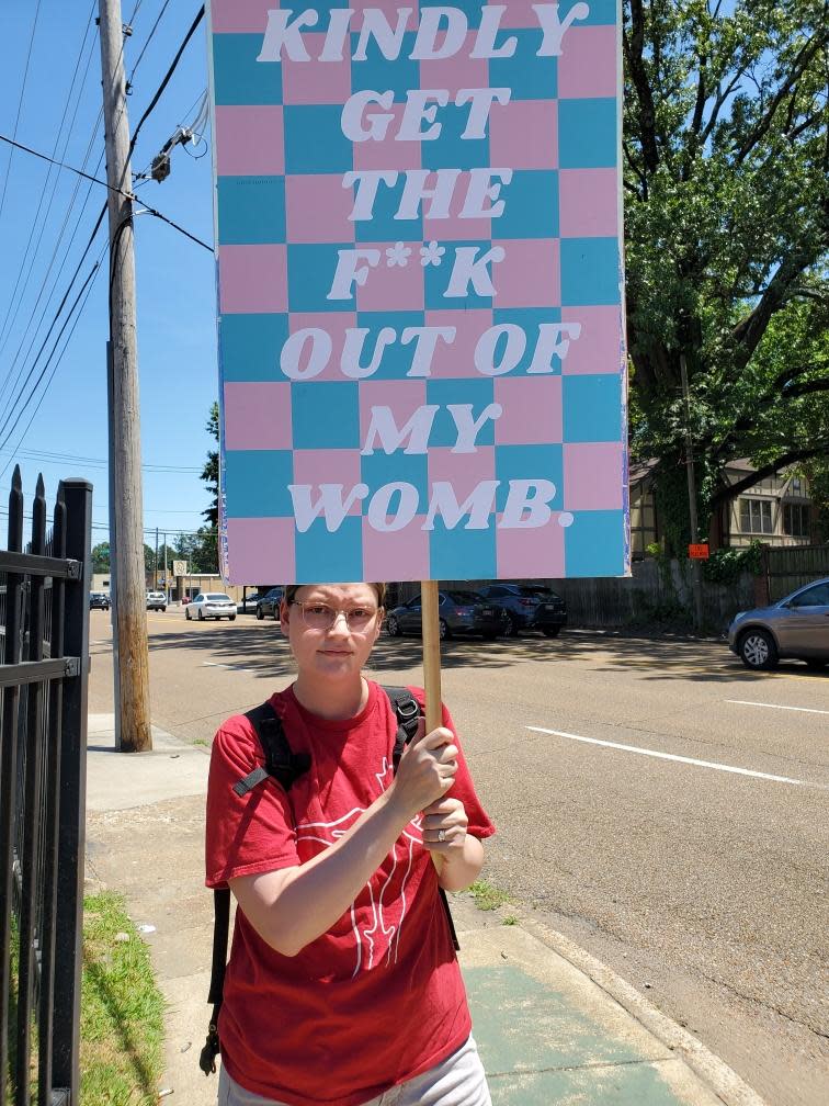 By the afternoon Friday, pro-choice advocate Samantha was outside Planned Parenthood in support of abortion rights, ignited by the Supreme Court decision overturning an American's right to abortion.