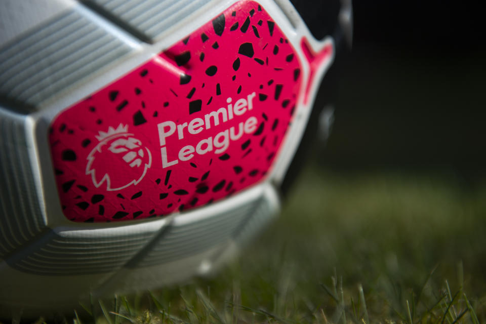 MANCHESTER, ENGLAND - MARCH 27: The official Nike Premier League match ball on March 27, 2020 in Manchester, England (Photo by Visionhaus)