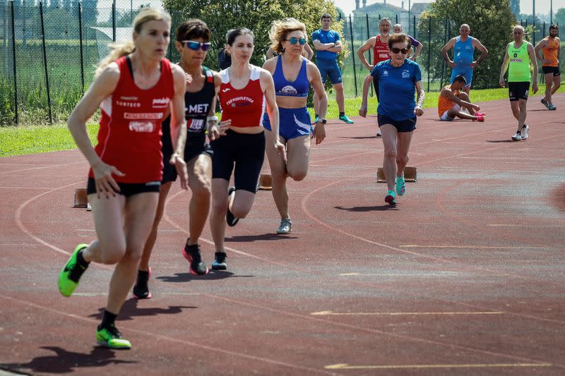 Italian ninety-year-old runner Emma Maria Mazzenga runs for world record