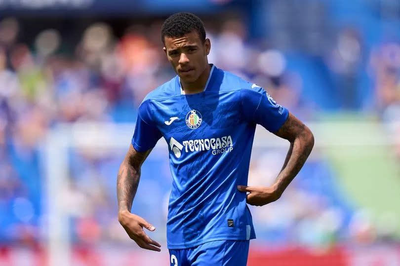 Mason Greenwood looks on while playing for Getafe.