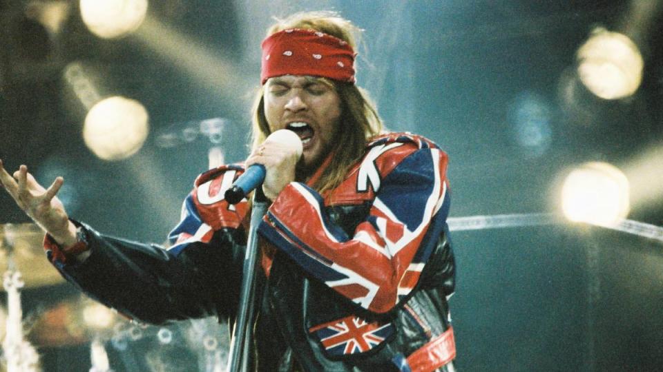 Axl Rose performing