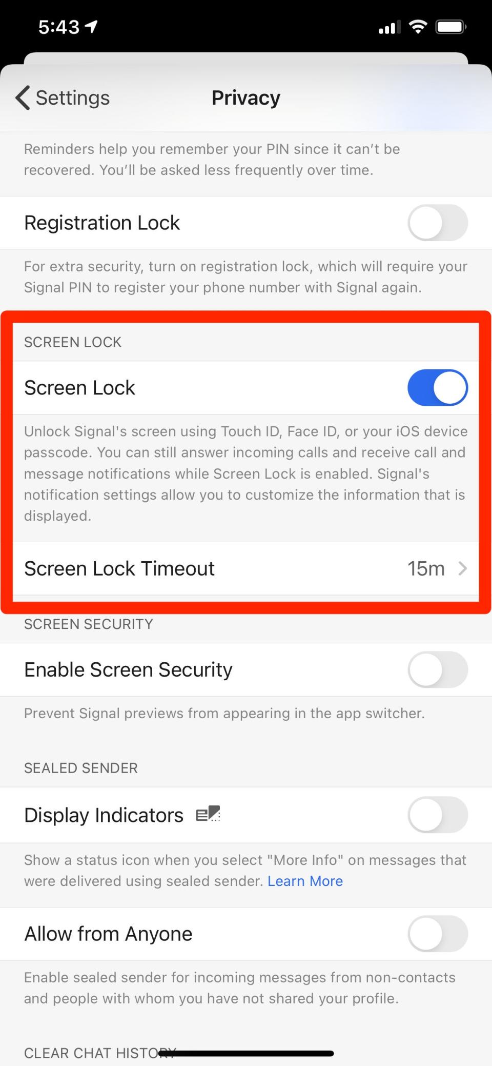 how to lock signal 2