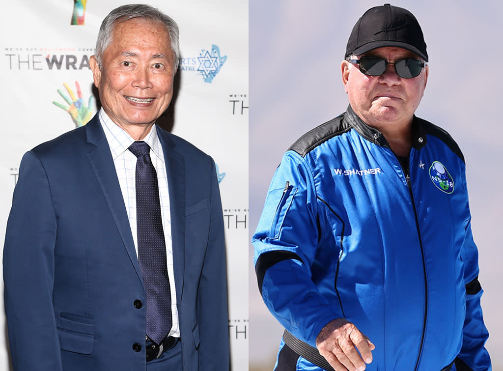 Star Trek's George Takei takes a jab at William Shatner's trip to space.