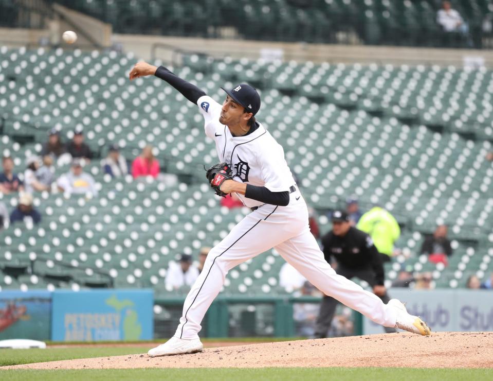 Rookie Alex Faedo scattered eight hits over five innings in his MLB debut on May 4 against the Pirates.