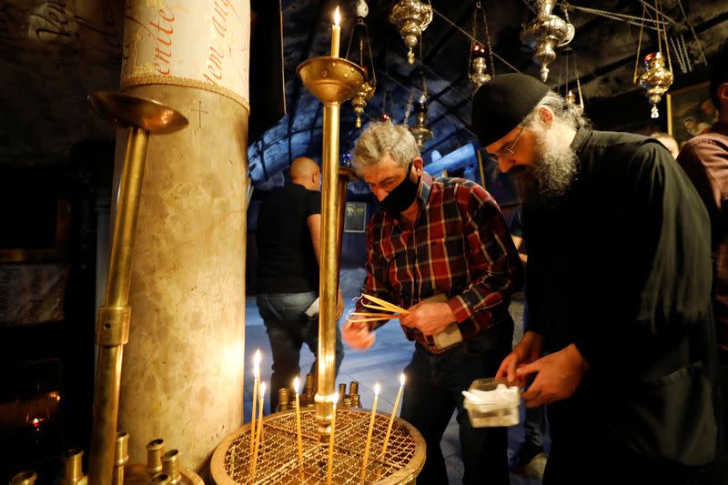 Nativity Church reopens as Palestinians ease coronavirus restrictions, in Bethlehem