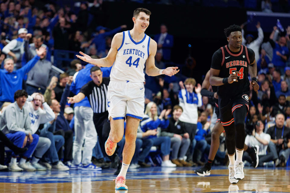 Wildcats forward Zvonimir Ivišić had a memorable debut against Georgia at Rupp Arena.