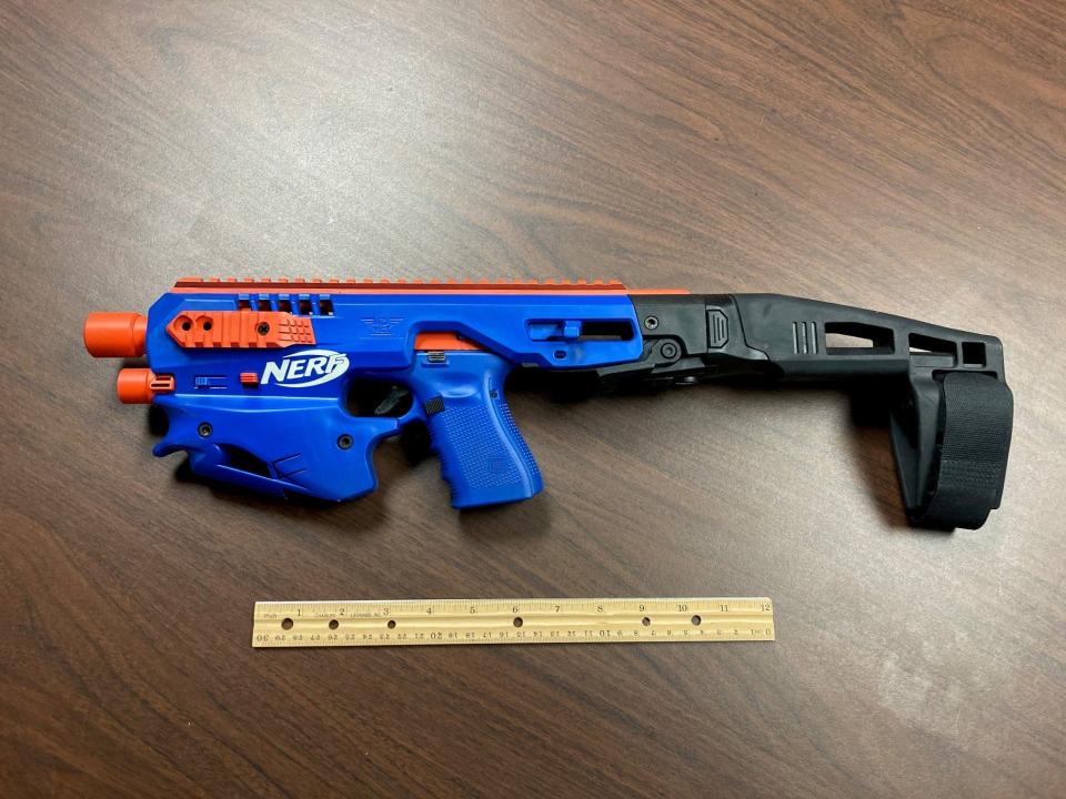 Police seize real gun disguised as Nerf toy in NC raid