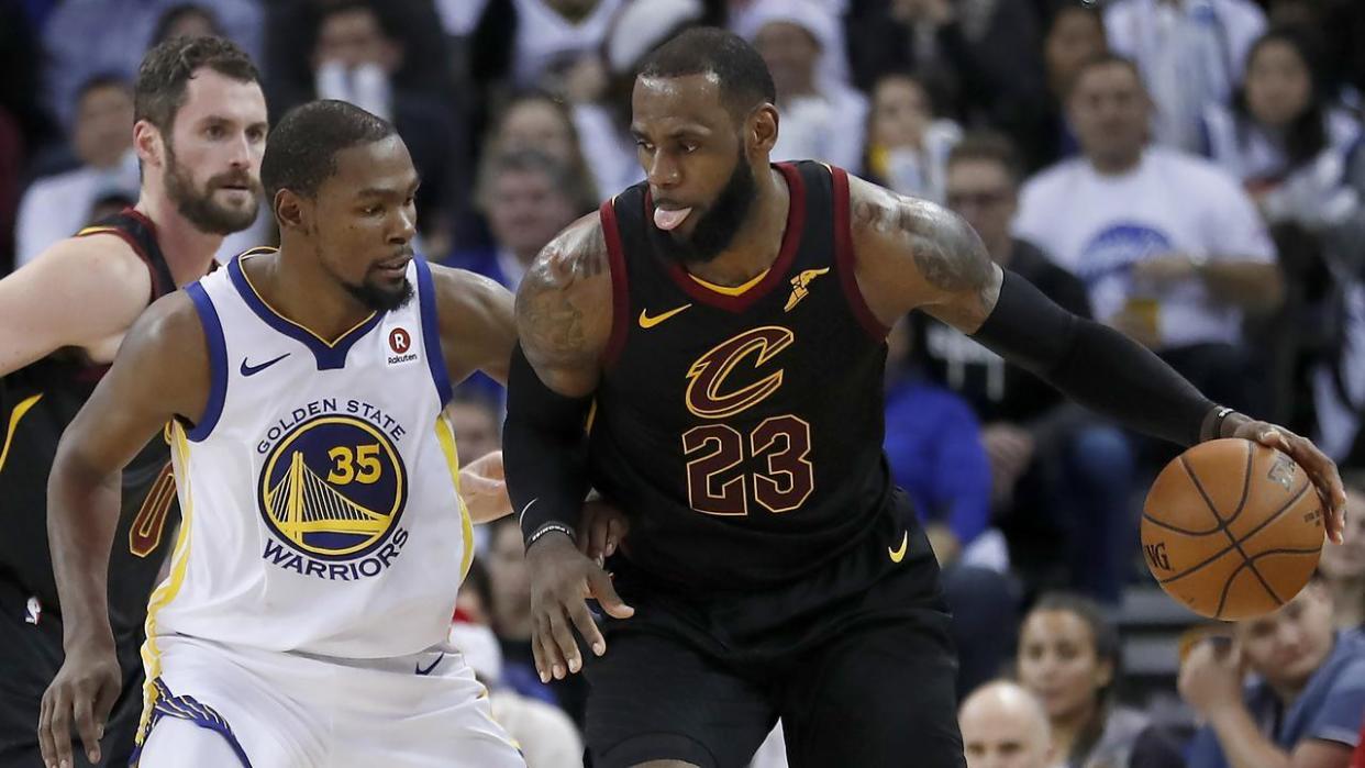 Monday’s Cavs-Warriors finish is still the talk of the NBA. (AP)