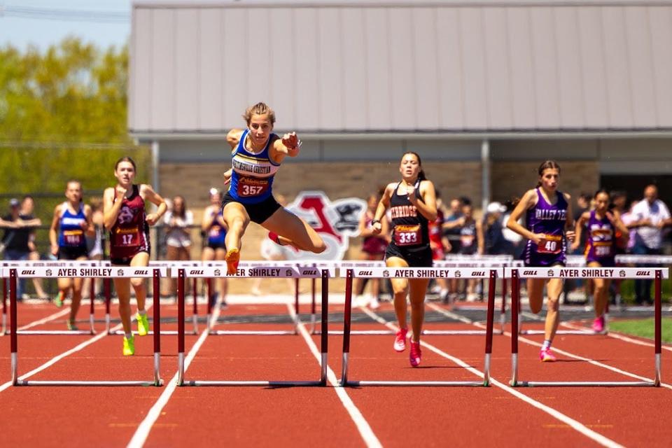 Whitinsville Christian's Avery Glidden show fine form in helping the Crusaders to a state championship.