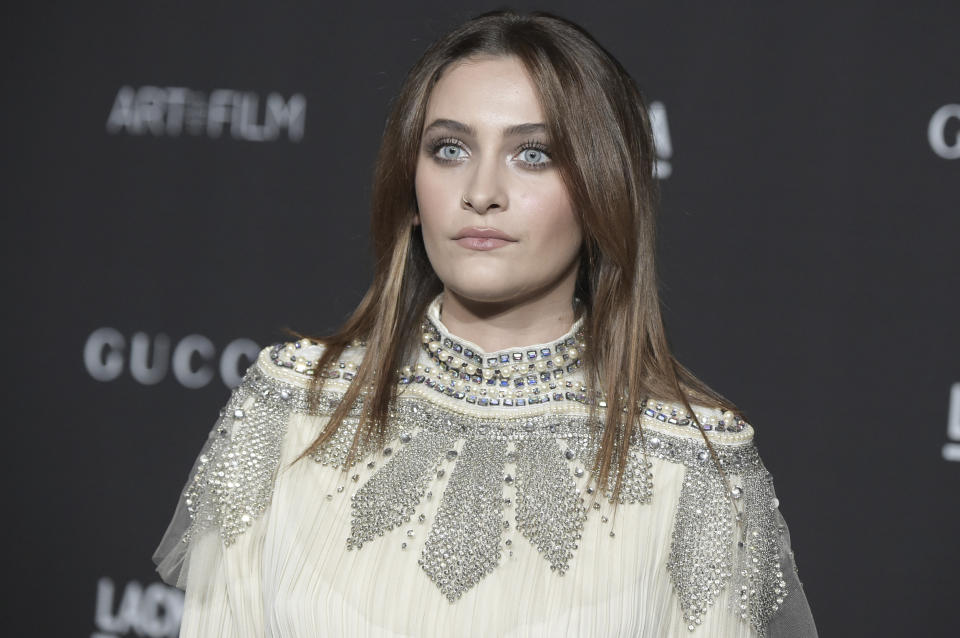Paris Jackson attends the 2018 LACMA Art+Film Gala at Los Angeles County Museum of Art on Saturday, Nov. 3, 2018, in Los Angeles. (Photo by Richard Shotwell/Invision/AP)