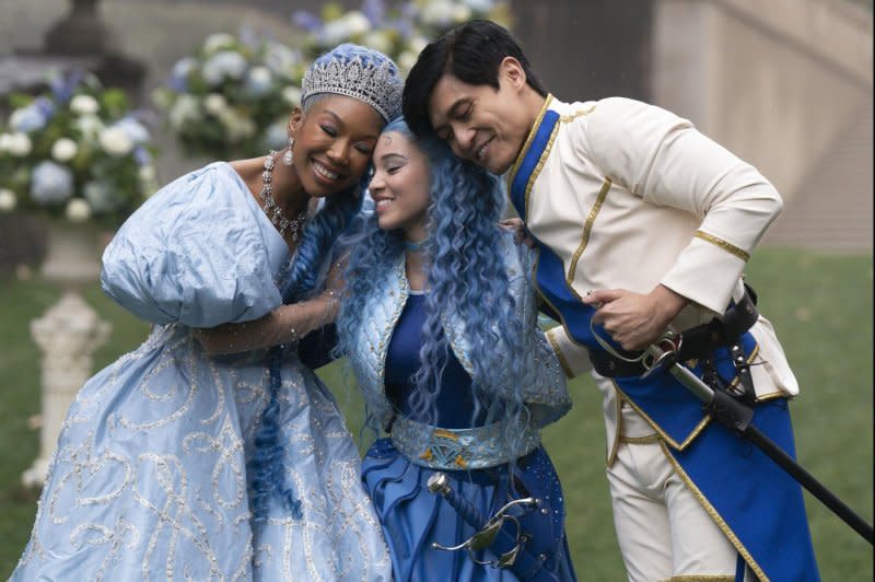 From left, Brandy Norwood, Malia Baker and Paolo Montalban star in "Descendants: The Rise of Red." Photo courtesy of Disney