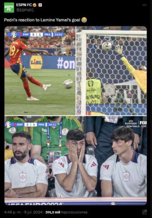 Los mejores memes de España vs. Francia. Foto: X