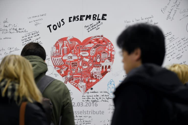 The Maalbeek metro station reopened about a month after the March 2016 attack with a commemorative wall filled with supportive messages