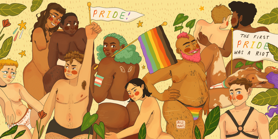 Milomars created this illustration for HuffPost in honor of Pride Month. (Photo: Milomars)