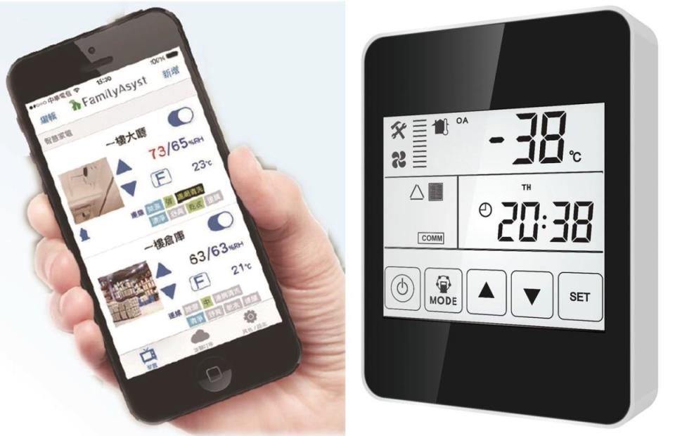 藉由面板與手機APP雲端遙控，就能預先設定，隨著濕度高低自動開關。