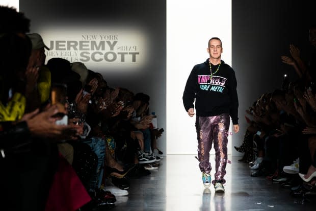 Jeremy Scott at his Spring 2020 runway show. 