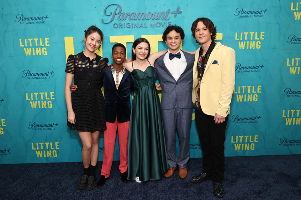 (L-R) Trinity Bliss, Che Tafari, Brooklynn Prince, Parker Hall, and Simon Khan