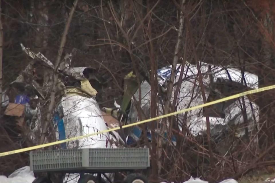 <p> WMUR-TV/youtube</p> plane crashes in Londonderry