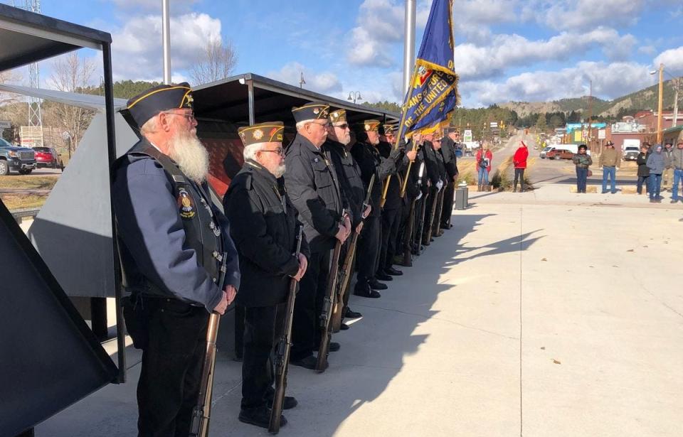 The Custer Veterans Honor Guard presents military honors at funerals and on holidays such as Memorial Day and Veterans Day. “The average age is around 70, and a lot of them are slowing down,” said organizer Tony Gonsor. Finding new members has been a challenge.