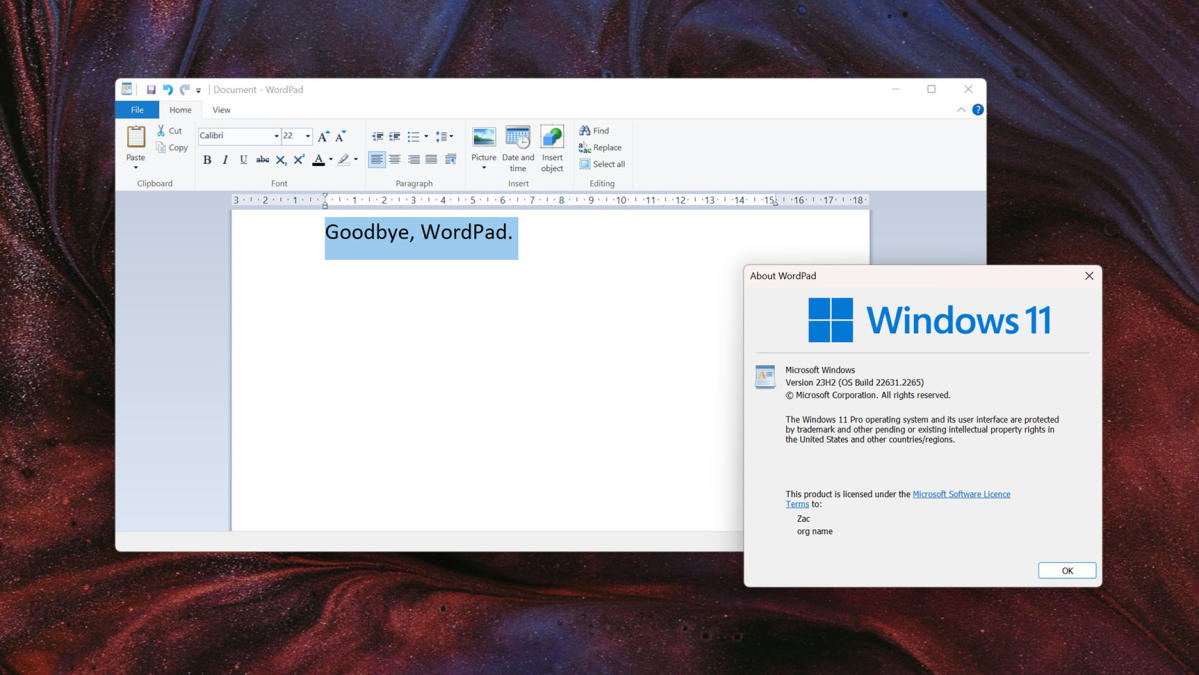 Microsoft is killing the classic Windows WordPad app after almost 3 decades