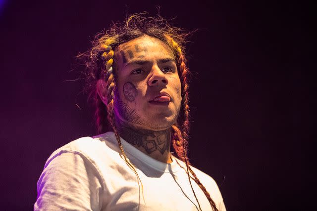 <p>MICHAEL CAMPANELLA/Redferns</p> Tekashi 6ix9ine in Stockholm in September 2018