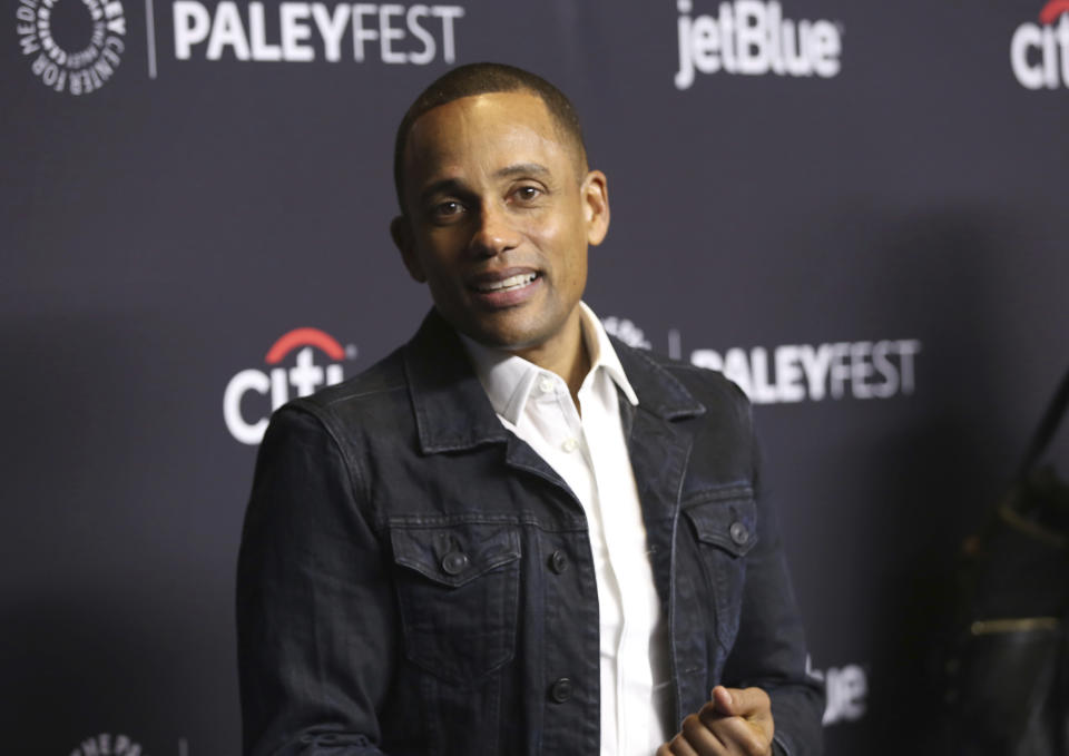 FILE - Hill Harper, a cast member in the television series "The Good Doctor" arrives at the 35th Annual PaleyFest at the Dolby Theatre on Thursday, March 22, 2018, in Los Angeles. Harper announced Monday, July 10, 2023 that he is running for Michigan's open Senate seat and challenging U.S. Rep. Elissa Slotkin for the Democratic nomination. Harper is the sixth Democratic candidate to enter the race for retiring Democratic Sen. Debbie Stabenow's seat. (Photo by Willy Sanjuan/Invision/AP, File)