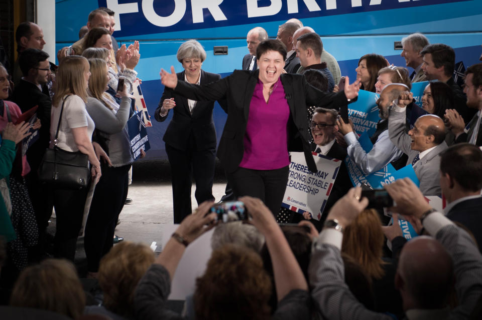 <p>Ruth Davidson says the Prime Minister has ‘cojones of steel’.</p>