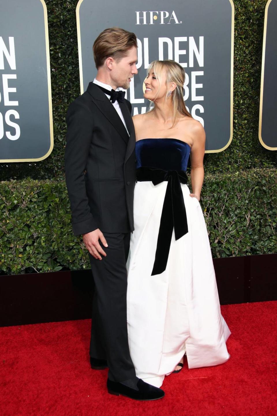 Karl Cook and actress Kaley Cuoco, shown at the 2019 Golden Globe Awards, were married for just shy of four years.
