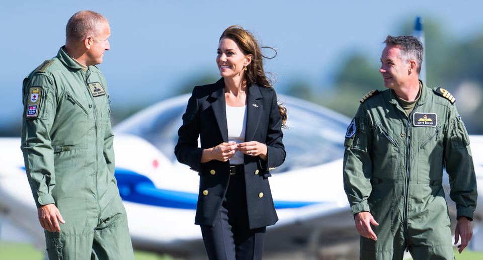 Princess Kate at the Royal Naval Air Station Yeovilton