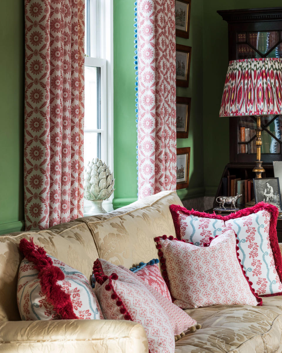 8. Add trim to curtains and cushions for interest