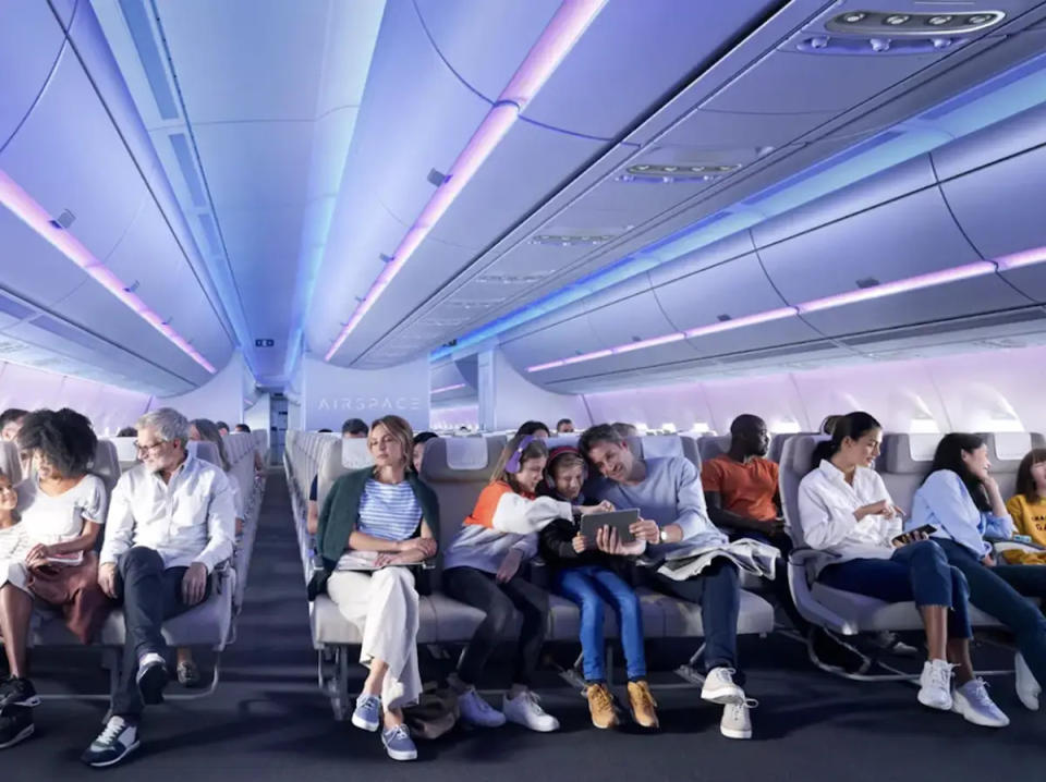 Die 10er-Sitzanordnung von Airbus. - Copyright: Airbus