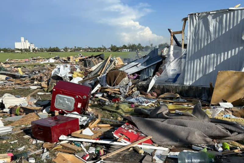 Damage due to severe weather in Perryton, Texas on June 15, 2023. (Courtesy Balko Fire and Rescue)