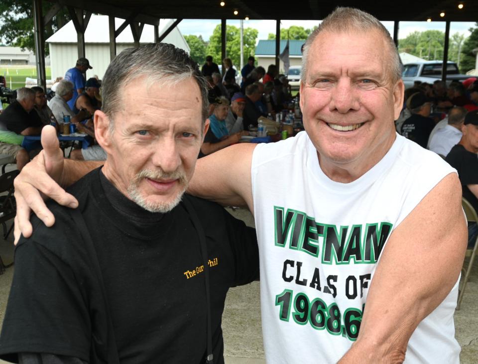 Phil and Tom Nowicki at the Elks Veterans picnic Saturday at the Branch County Fairgrounds.