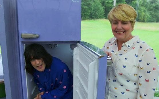 Noel Fielding potentially threatens the safety of children nationwide by hiding in a fridge during this week's Bake Off - Channel 4/Screengrab