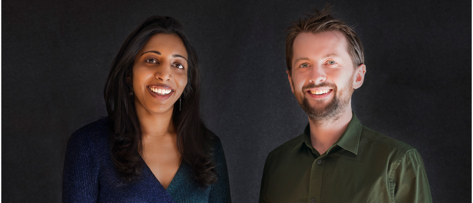 Moonshot founders Vidhya Ramalingam (left) and Ross Frenett. Photo: Moonshot