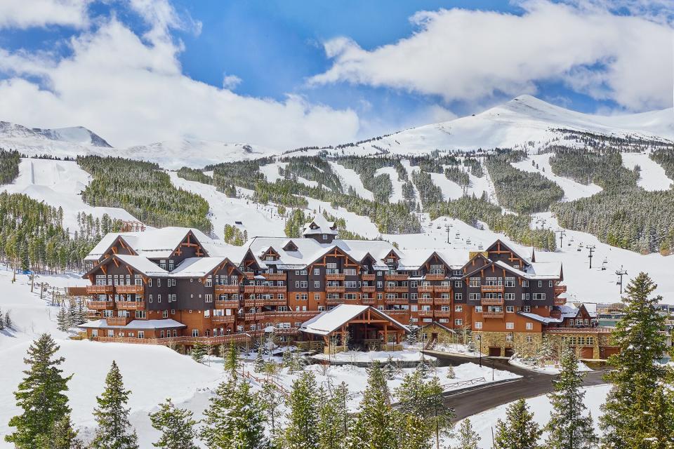 One Ski Hill Place in Breckenridge during the winter